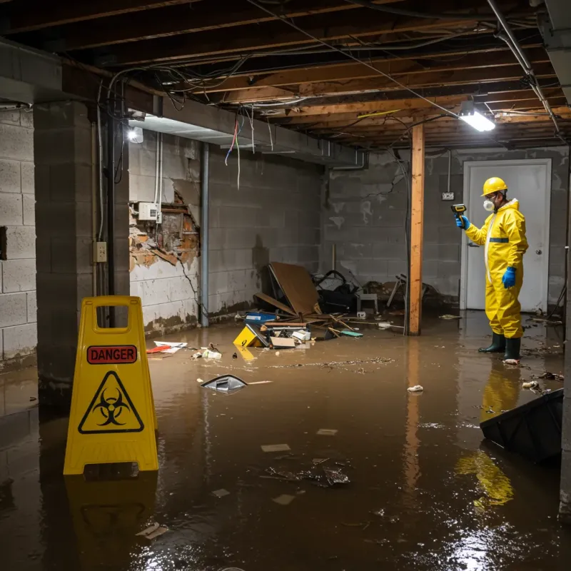 Flooded Basement Electrical Hazard in Pioche, NV Property