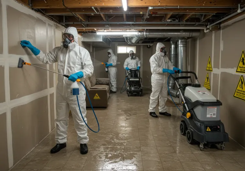 Basement Moisture Removal and Structural Drying process in Pioche, NV